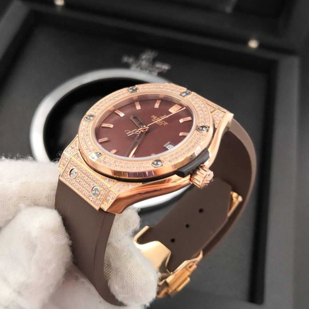 Relógio Hublot - Big Bang Marrom Cravejado - Imagem 2
