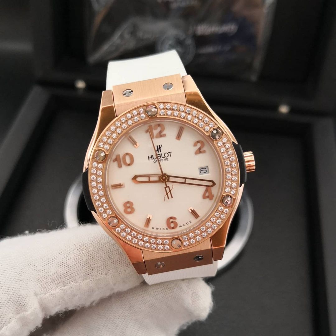 Relógio Hublot - Big Bang Branco Cravejado II