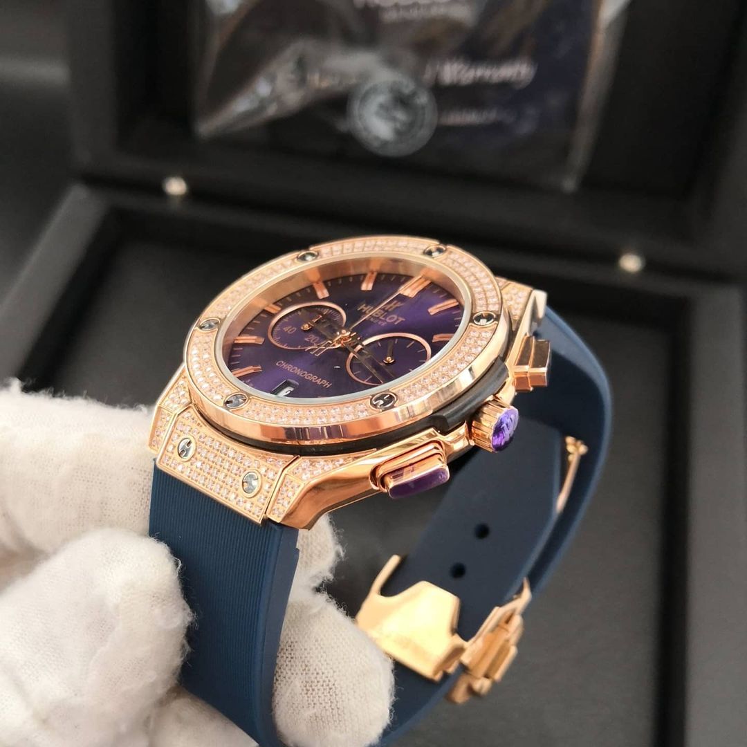 Relógio Hublot - Big Bang Azul Cravejado - Imagem 2